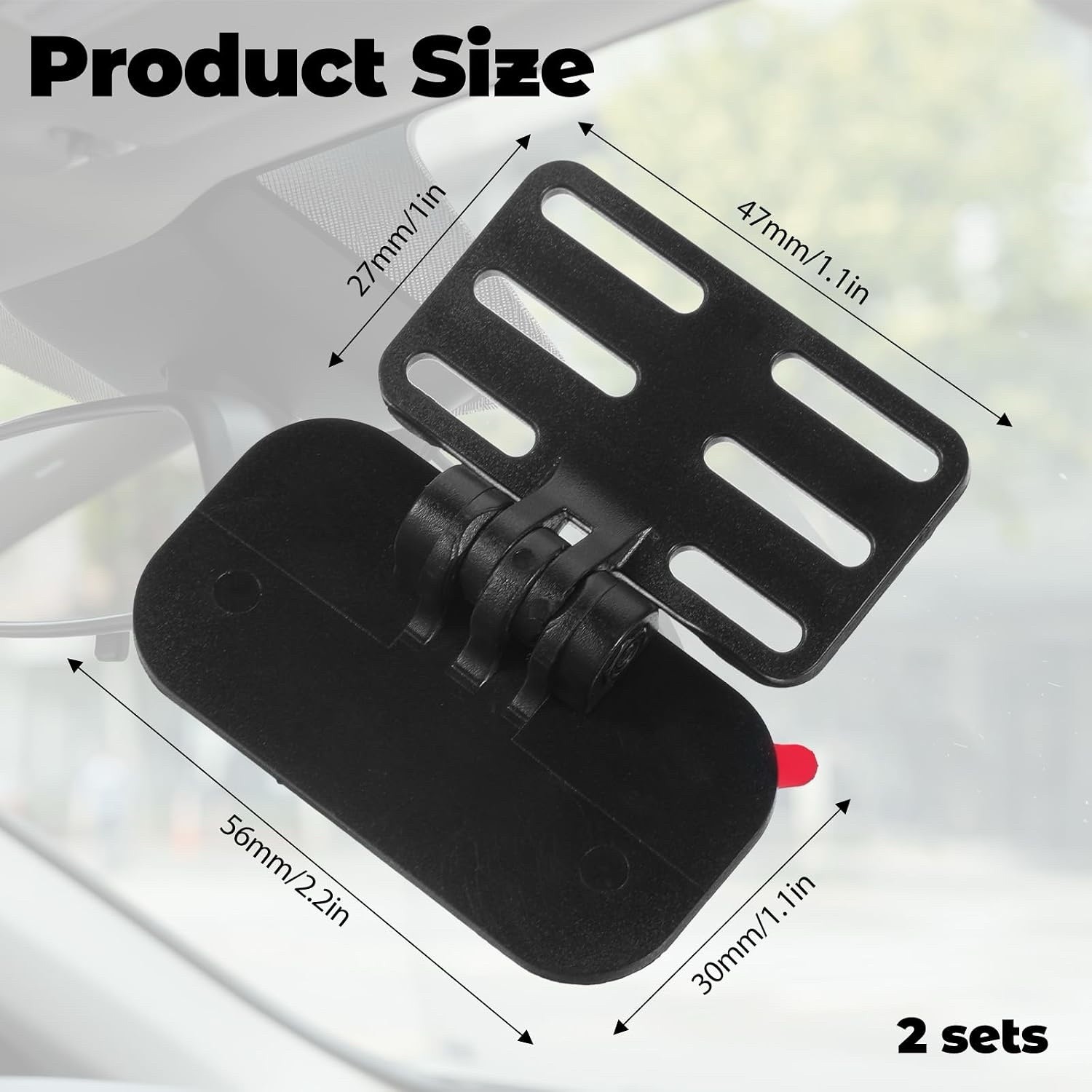 2pcs Dash Cam Car Rear Camera Bracket Rear Camera Holder Set Universal 180^