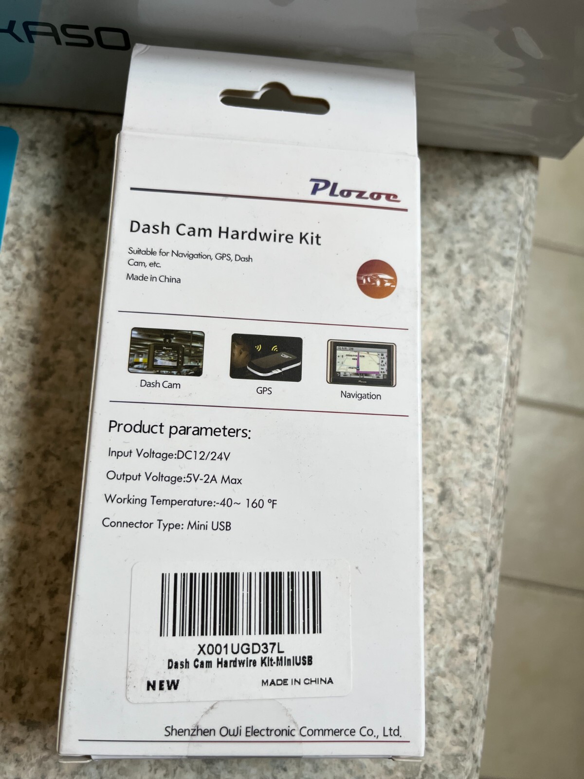 NEW Plozoc dash cam hardwire kit Akaso DL mirror cam Samsung 128GB Evo card NIB