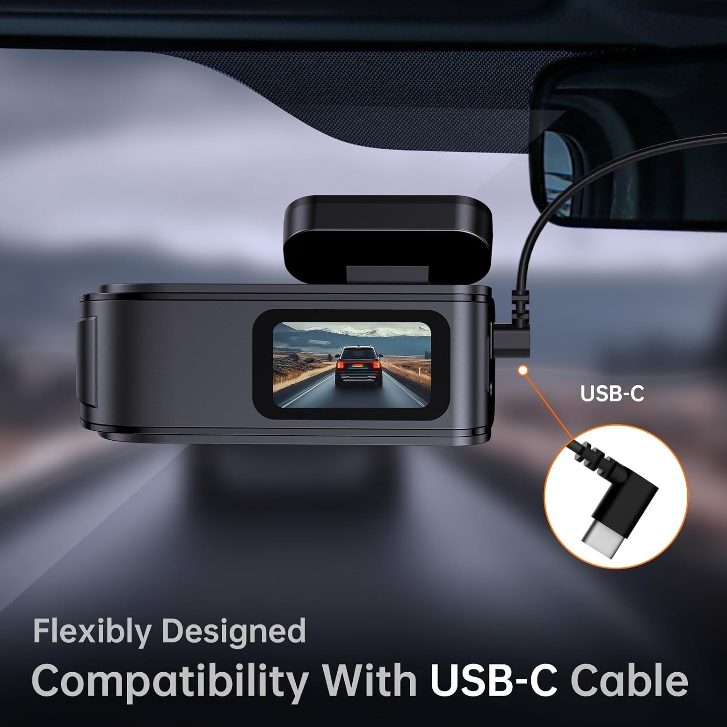 USED S90 Dash Cam Front and Rear: 2.5K+1080P Dual Dash Camera 1.47″ IPS Screen