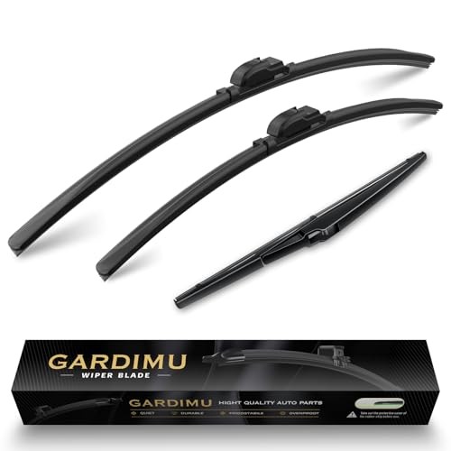 Front and Rear Windshield Wiper Blades, 3 Pcs Front 2021-2024 For Toyota Venza