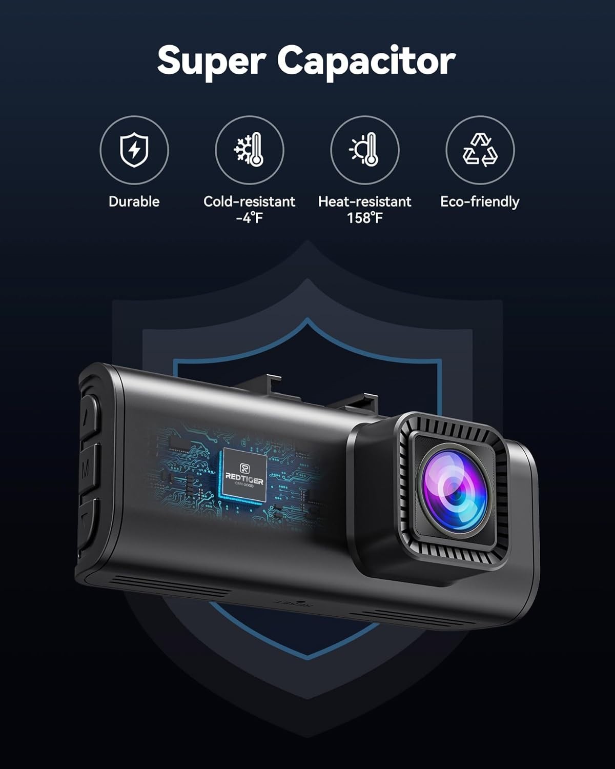 Advanced 4K Wi-Fi Dash Cam with 3.16” Screen – Front & Rear Recording, 32GB