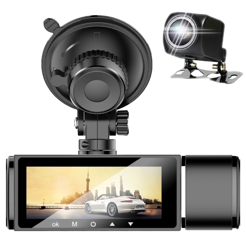 Front, Interior, Rear Camera Driving Recorders Surveillances with WiFi Function