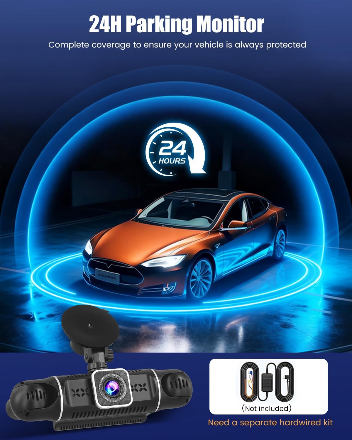 360° Dash Cam Front Rear Right Left 4 Channel Dash Camera FHD 2K+1080Px3 for …