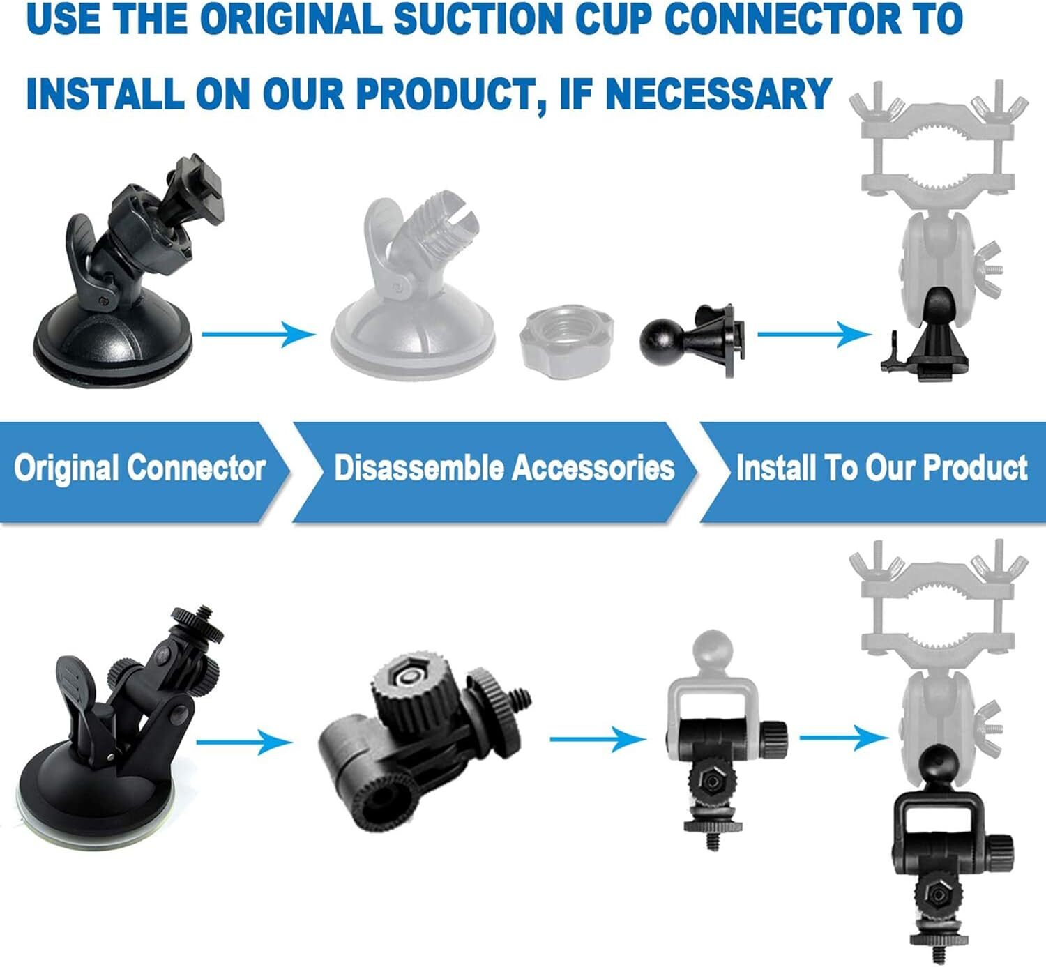 Dash Cam Mirror Mount Kit for Universal Car Rear View Universal Mirror Holder