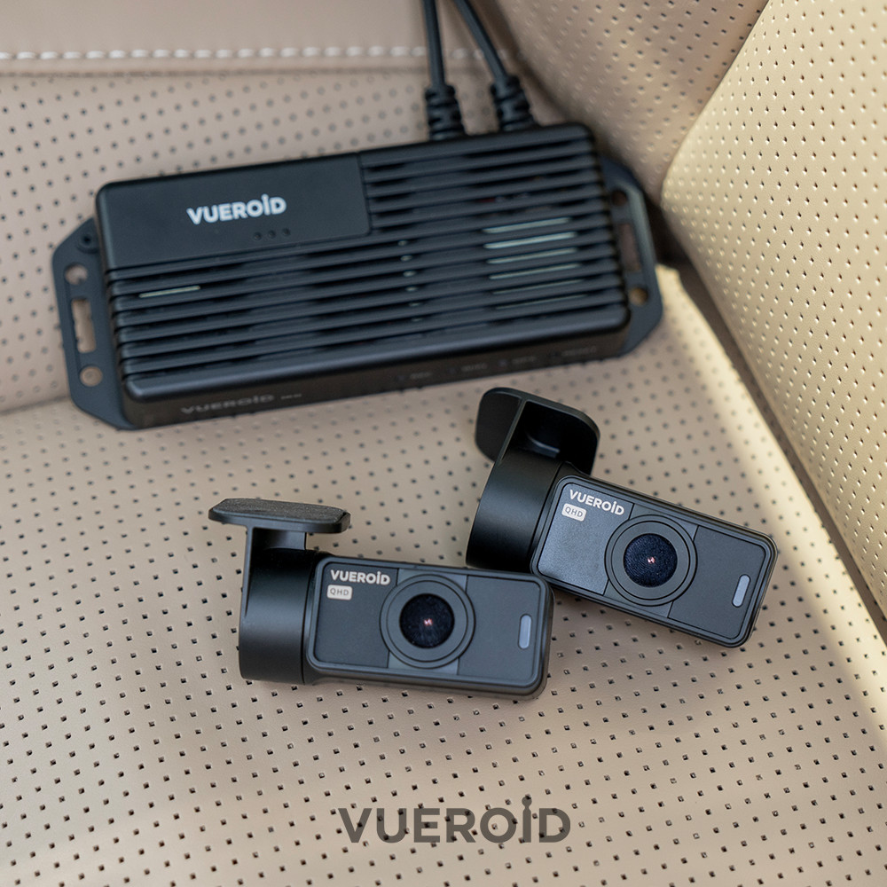 Vueroid D40-Q2 Hidable 2 Channel Dashcam |GPS|Night Vision|Parking Mode (64GB)
