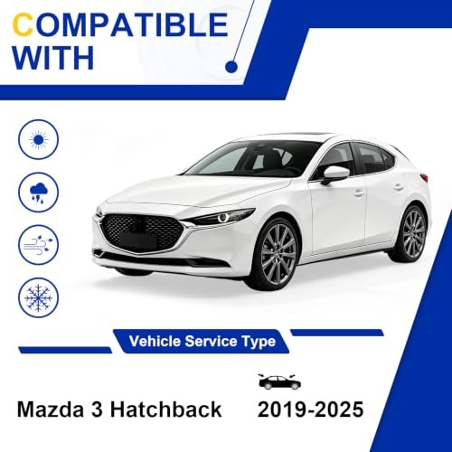 3 Windshield wipers Compatible with Mazda 3 For Mazda 3 Hatchback 2019-2025
