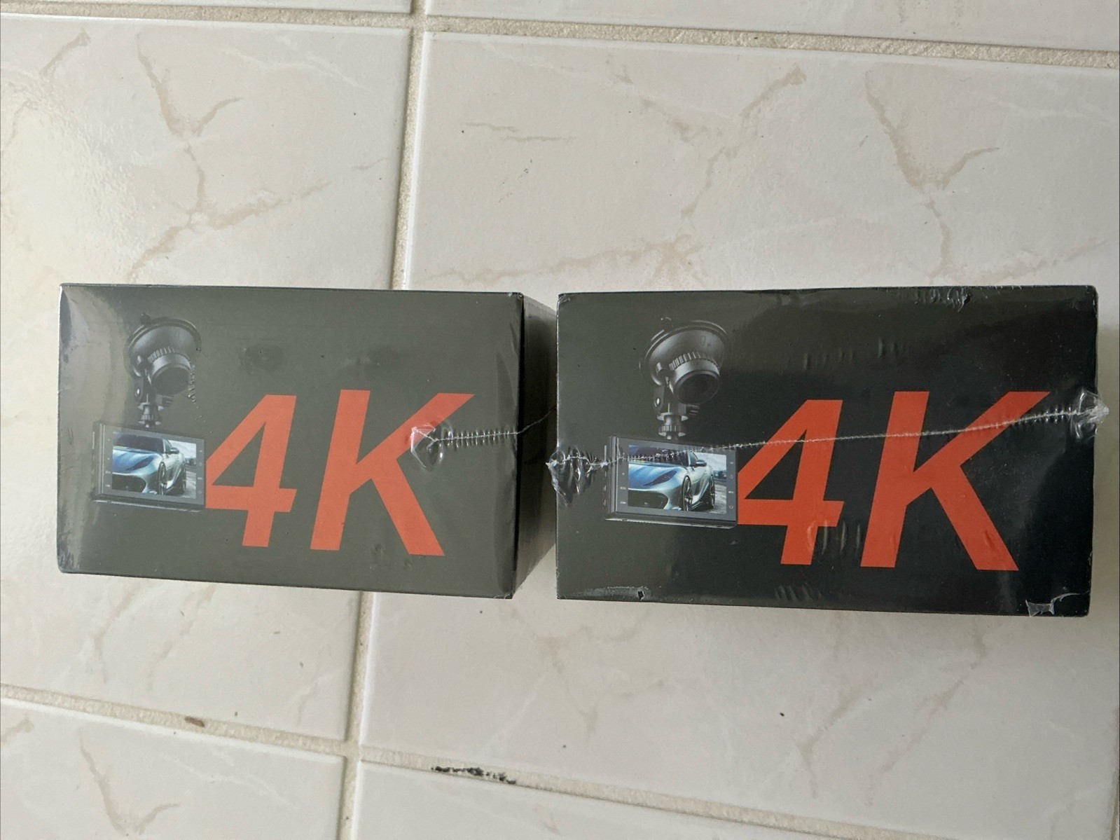 Black Box 4K Dual Dash Camera Front Rear WiFi Night Vision G-Sensor 4k. Lot Of 2