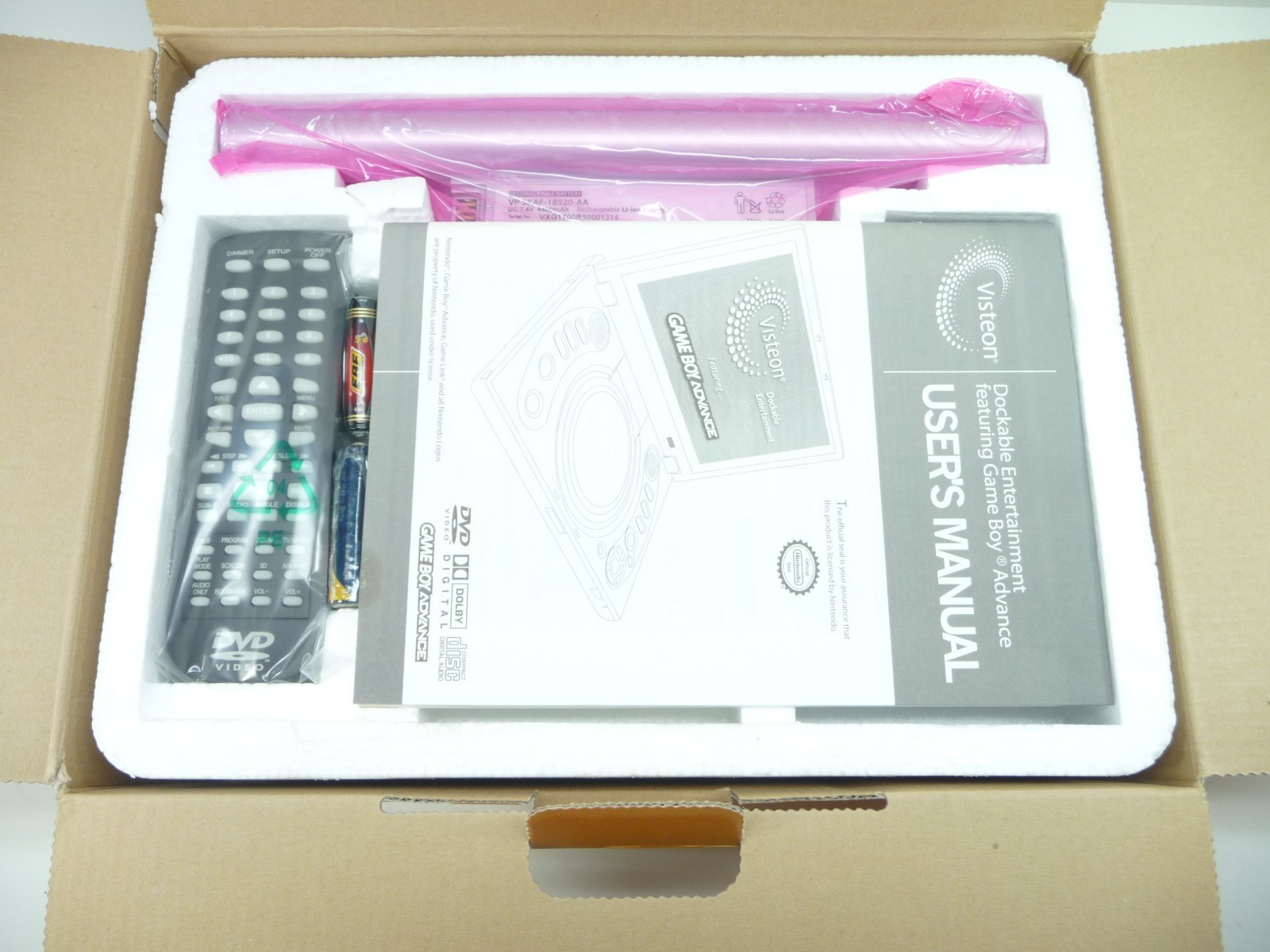 Visteon Dockable Entertainment Car DVD Player w/ Game Boy Advance