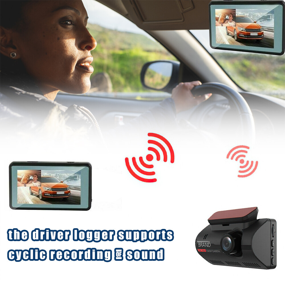 Camara De Seguridad Para Carro Auto 1080P HD Delantero/Trasero/Interior Dash Cam
