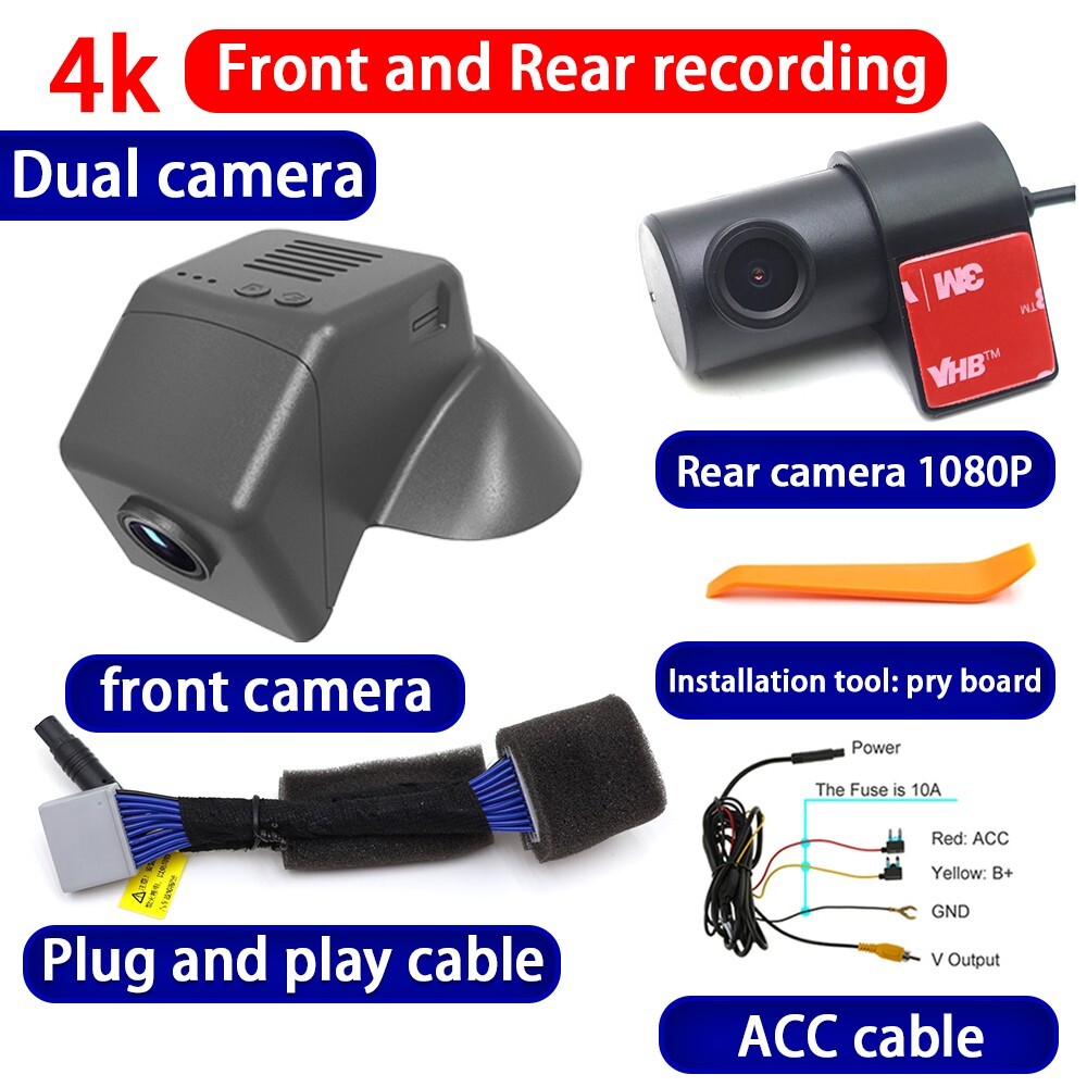 4K Wifi Dash Cam Camera For Volvo V40 2012 2013 2014 2015 2016 2017 2018 2019