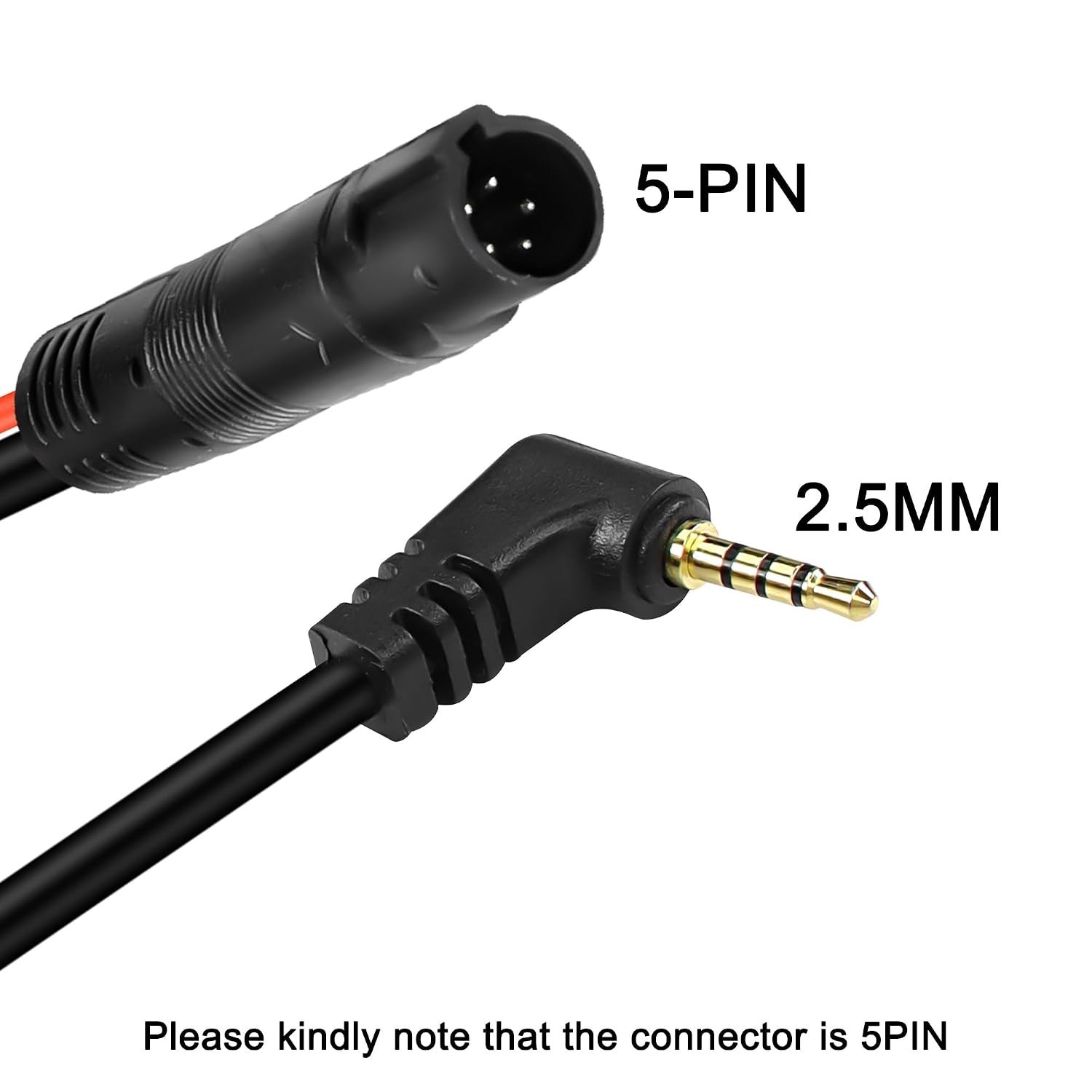Reliable 5 Pin Dash Cam Cable – 32.8FT Male Connector for Trucks, RVs, and Buses