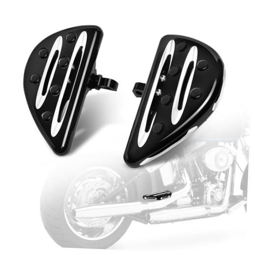 Motorcycle Footpegs Front & Rear Foot Pegs 1 Pair CNC Cut Foot Rests Black D