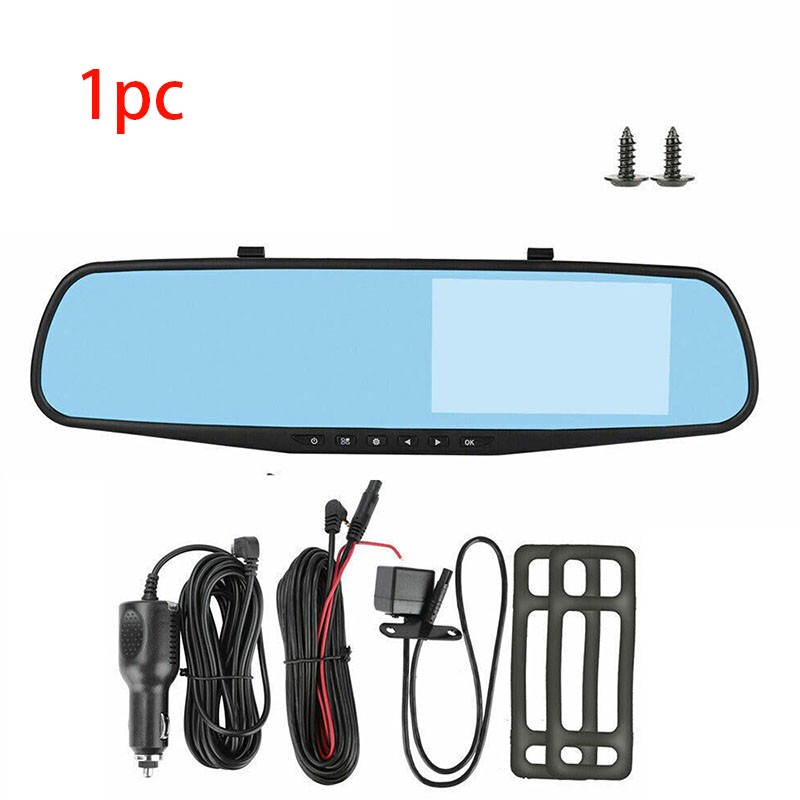 1080P HD Rearview Mirror Car DVR Dual Dash Cam Camera Front Rear Video Recorder