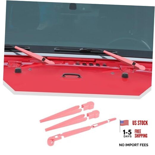 Windshield Wiper Blades Trim Decoration Cover for Jeep Wrangler JK JKU Pink