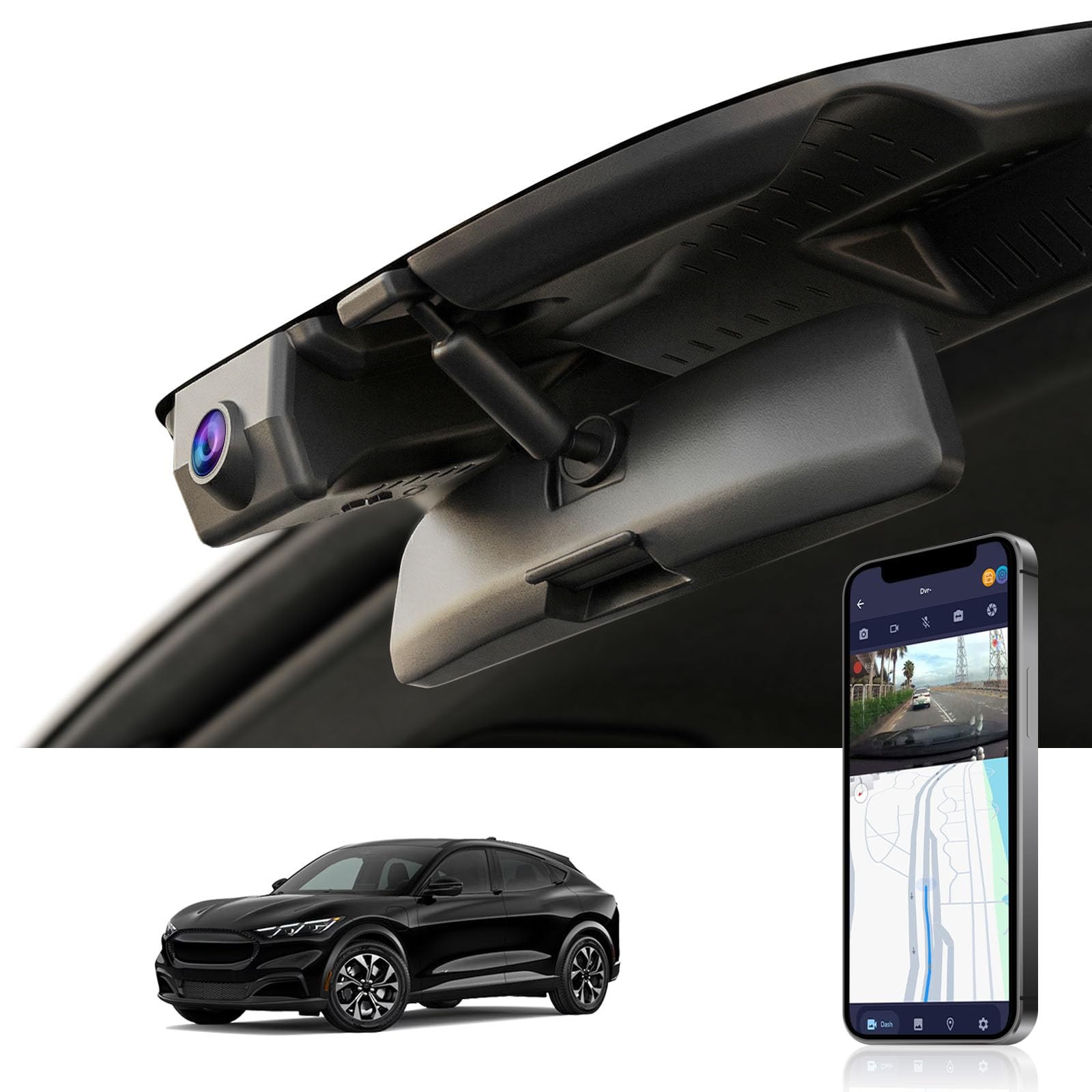 FUVYMYT OEM Style Front 4K Dash Cam for Ford Mustang Mach-E 2021-2025 Hidden …