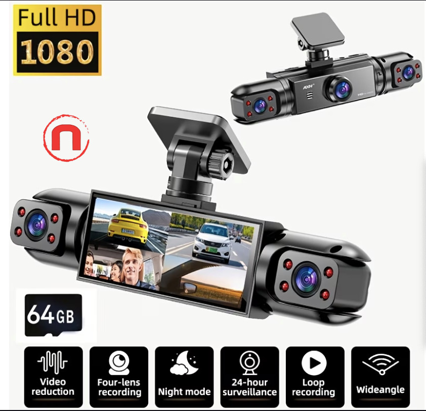 🚗📹 360° 4-Channel Dash Cam System | Full Vehicle Security 🛡️