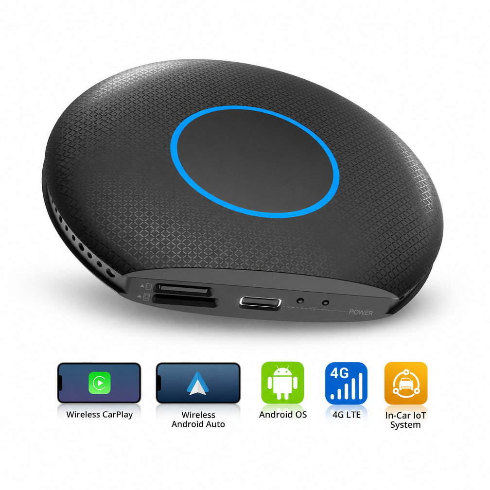 ATOTO Android OS AI Box Wireless CarPlay& Android Auto Adapter Plug&Play 4G LTE