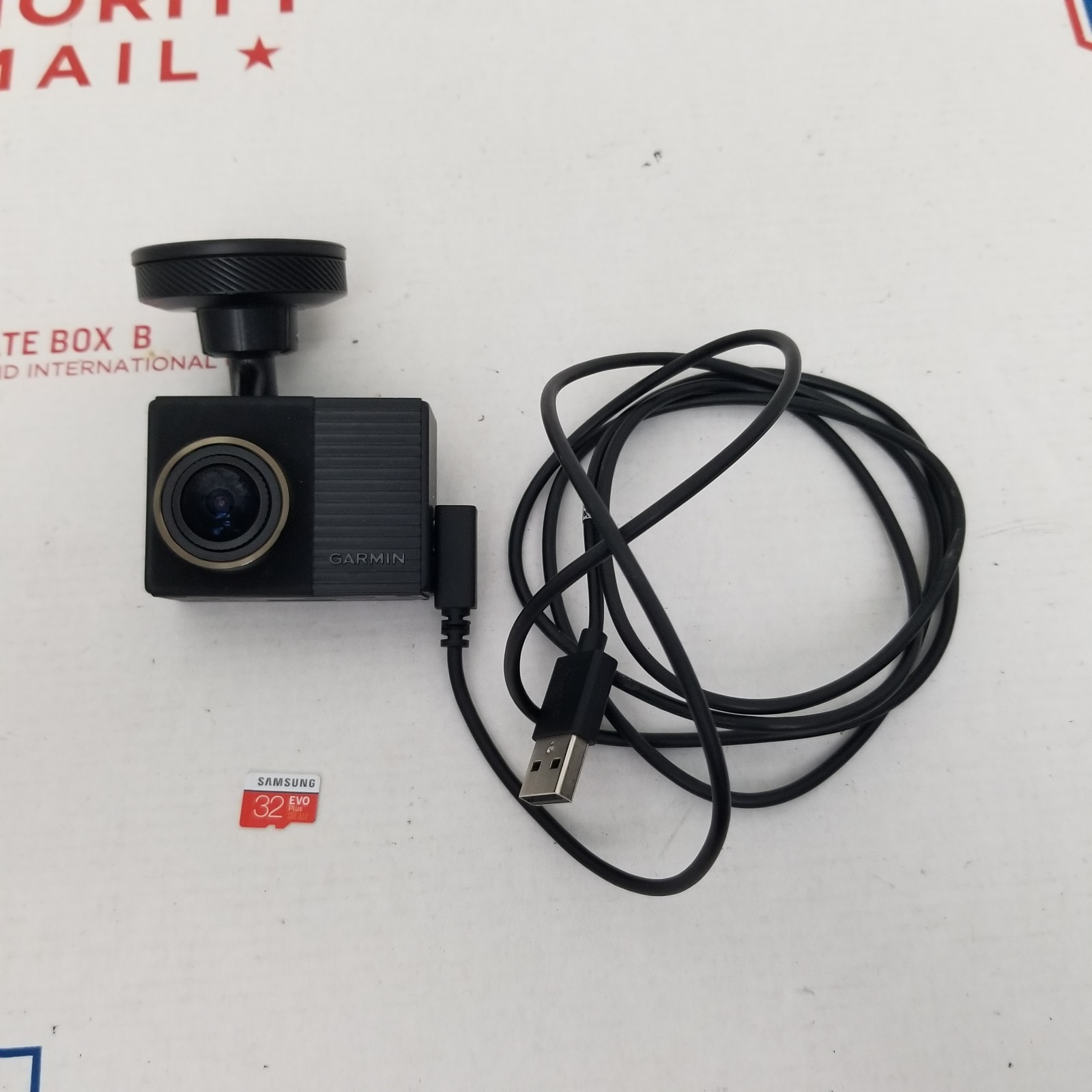 Garmin Dash Cam 66W with Cord SD Card Car Mount Cord Camera Tested Working