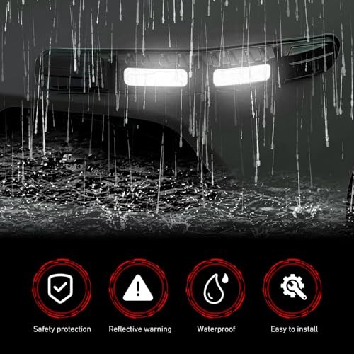 Car Bumper Guard Strips, Reflective Anti-collision Trim for Front & 2 PCS White