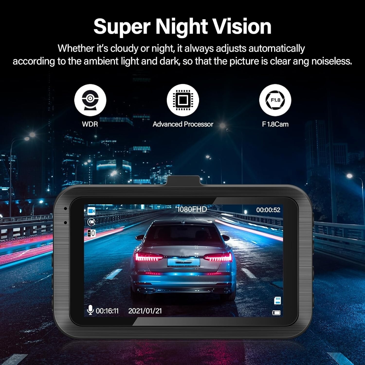 Semi Truck Dash Cam Best Rated Large Big Truck Trucker Uber Lyft,High Quality #1
