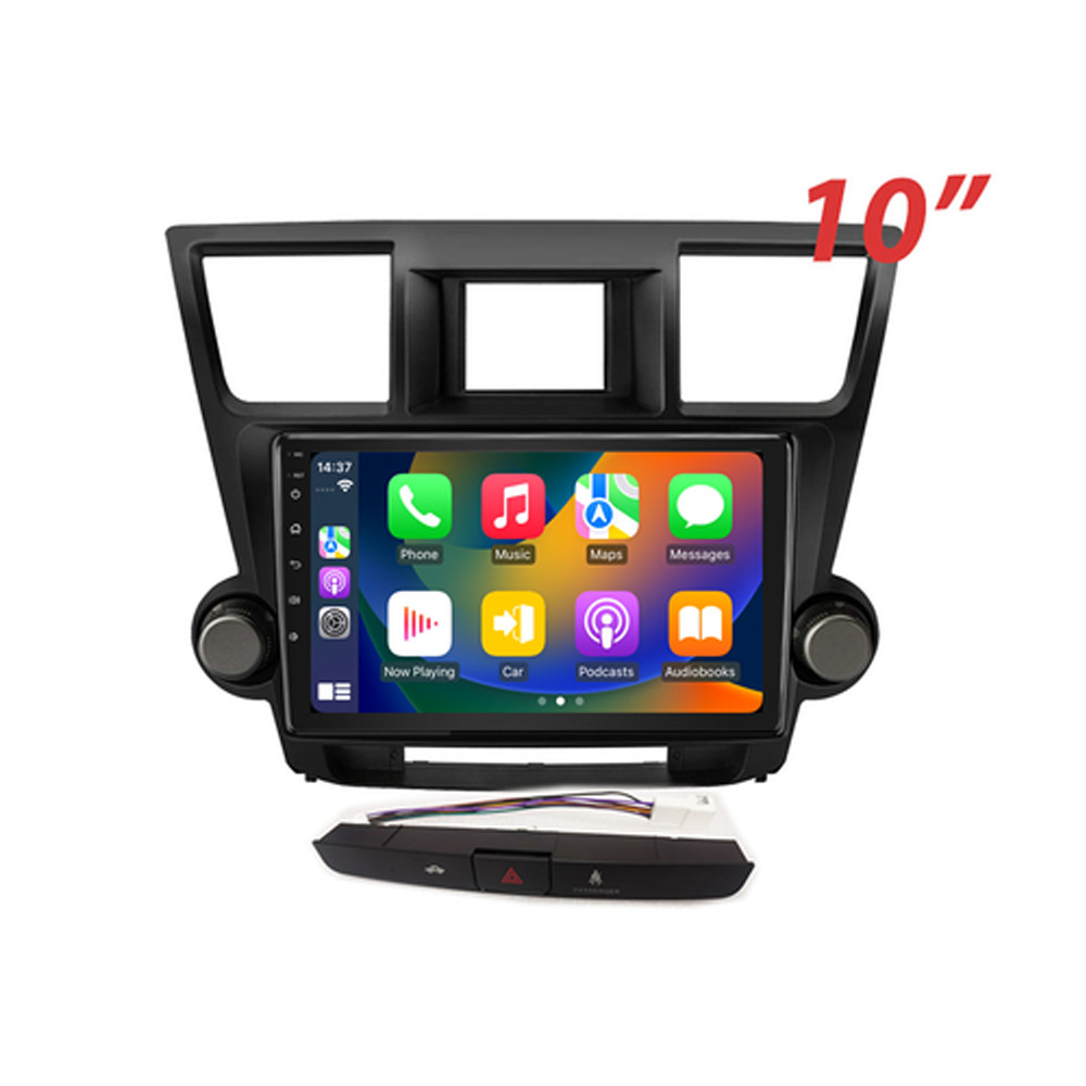 10″ Wireless Carplay Android Auto Head Unit BT Radio For Toyota Kluger 2007-2013