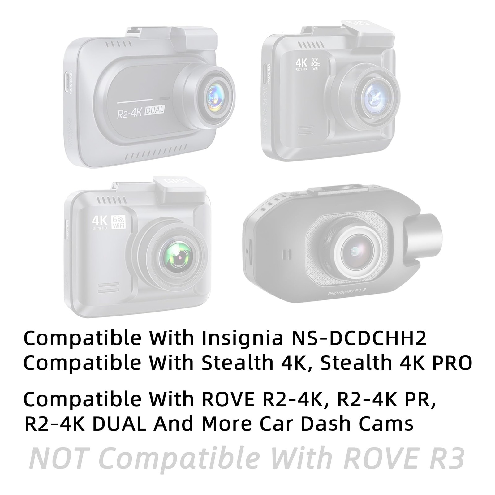 Suction Cup Mount for Rove R2-4K, R2-4K PRO, R2-4K Dual, Stealth 4K, Stealth 4K