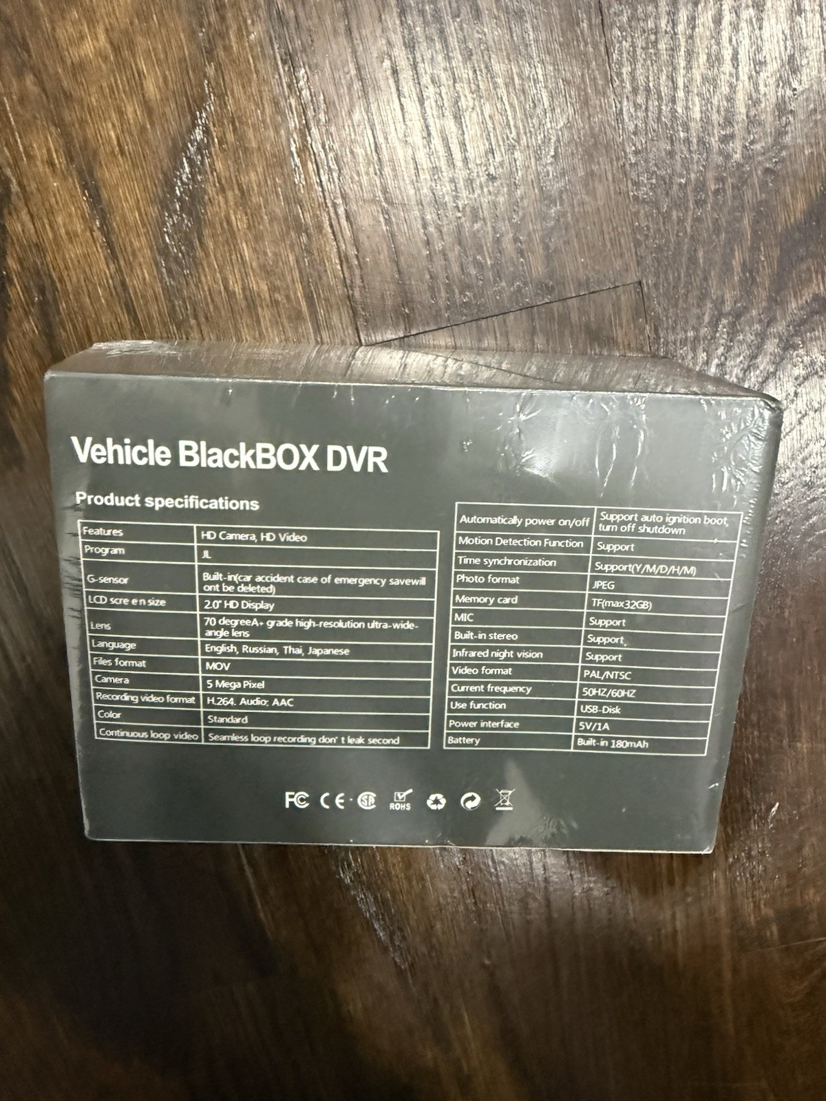 Dash Camera Dual Lens Black Box DVR Full HD 1080 Recording Backup Cam Included
