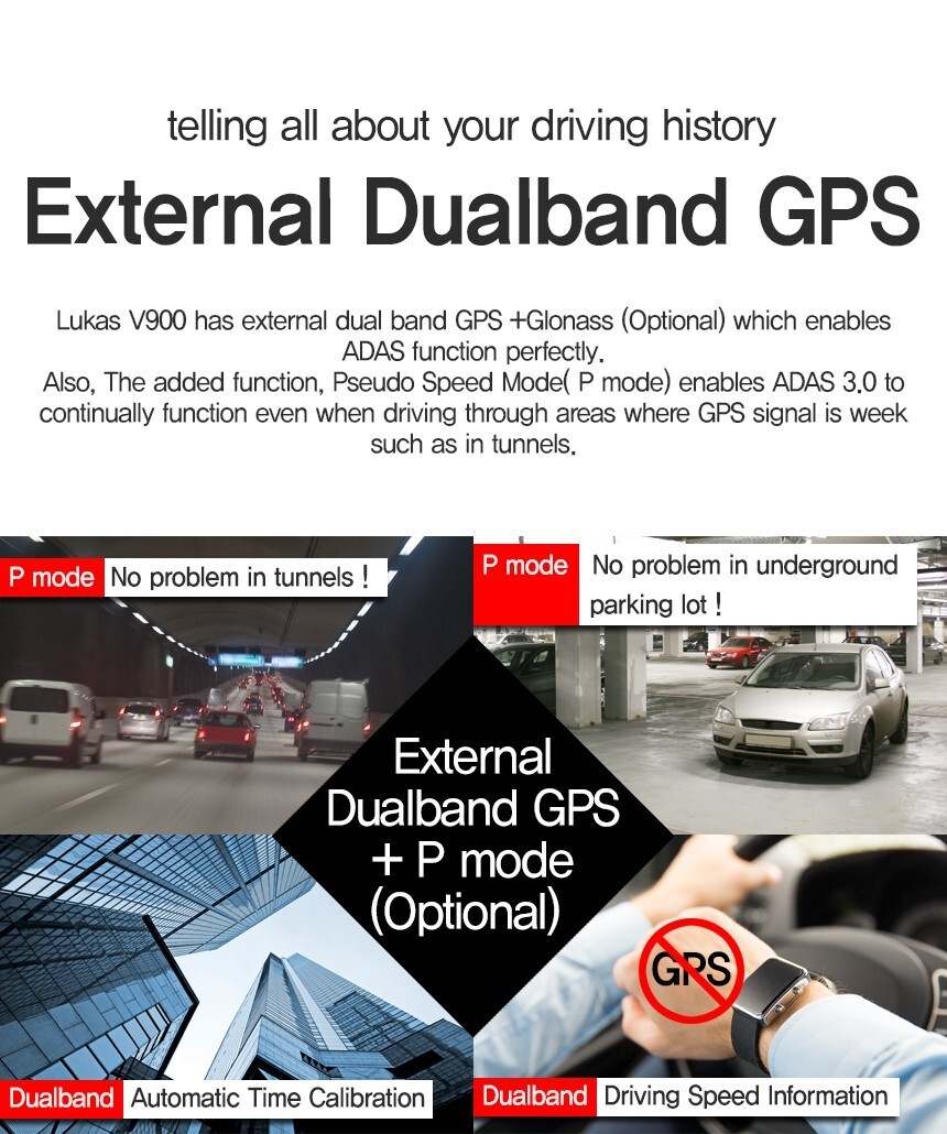 LUKAS QVIA V900-2CH FHD Dashcam – Parking Mode WiFi ADAS GPS 64GB – New