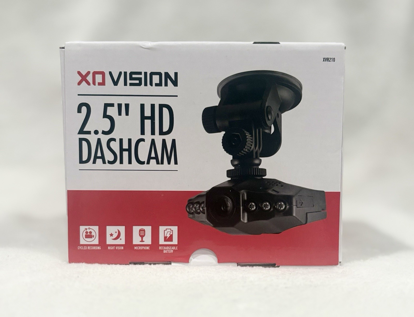 XO Audio Video 2.5″ HD Dash Cam with Night Vision