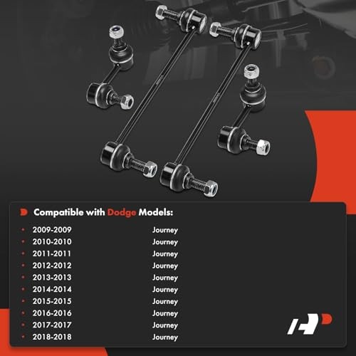 Set of 4 Front and Rear Sway Bar Stabilizer Kits – Compatible with Sway Bars