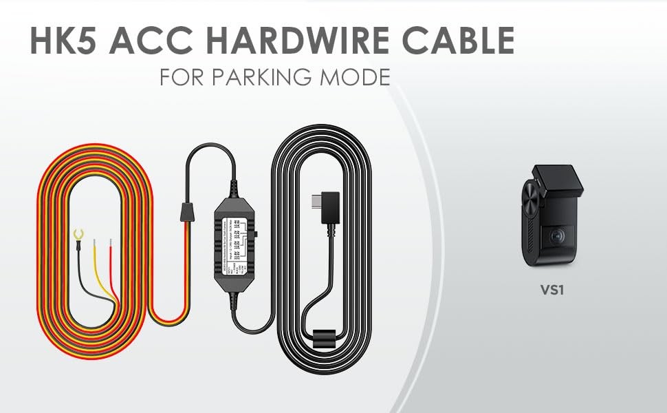 VIOFO HK5 Acc Hardwire Cable for VS1 Dash Cam 12-24V Low Voltage Protection