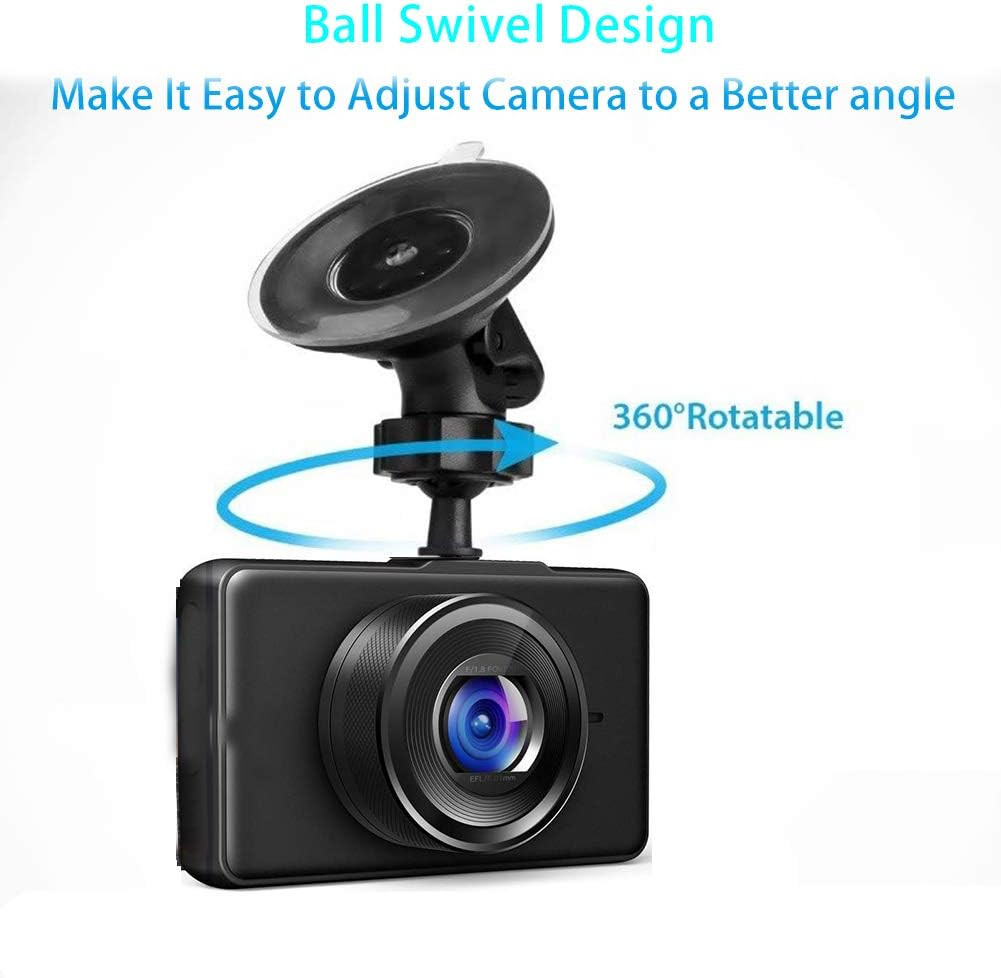 Dash Cam Suction Cup Mount for Oldshark Amuoc Jeemak Chortau Black