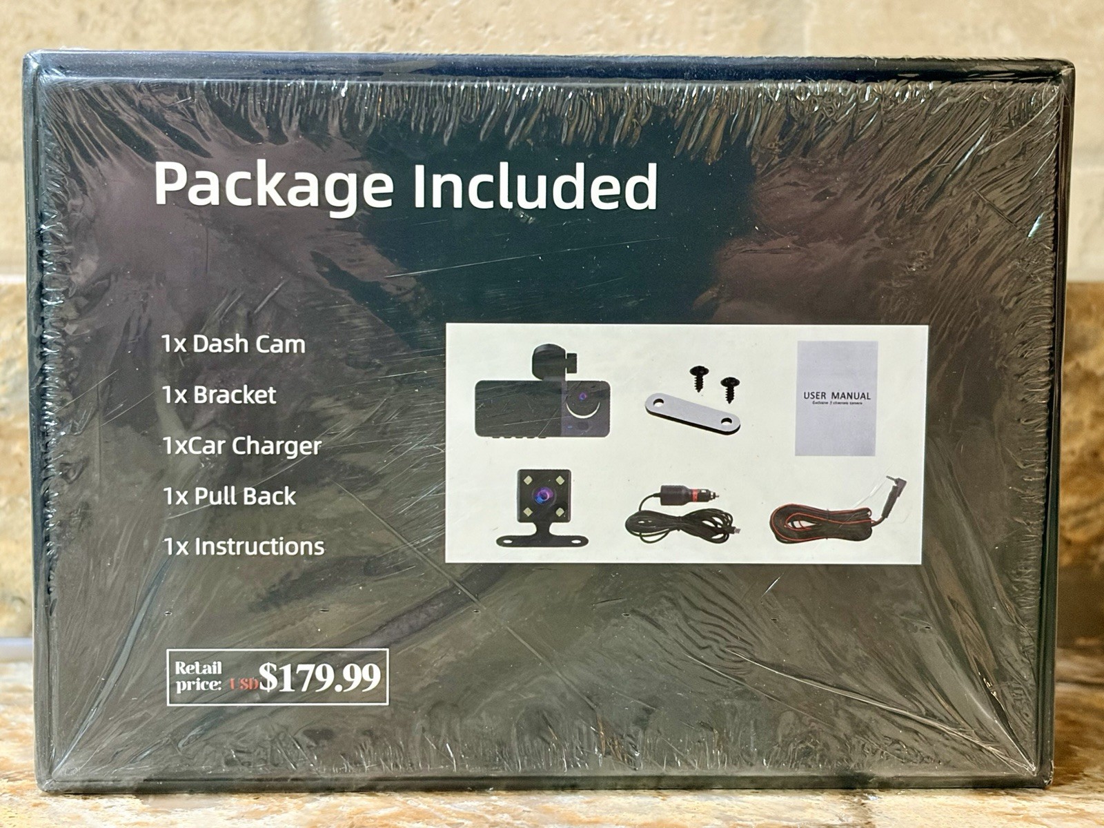 XABC Y15 4k Ultra HD Dash Cam 170 Degree Wide Angle Loop Recording SEALED