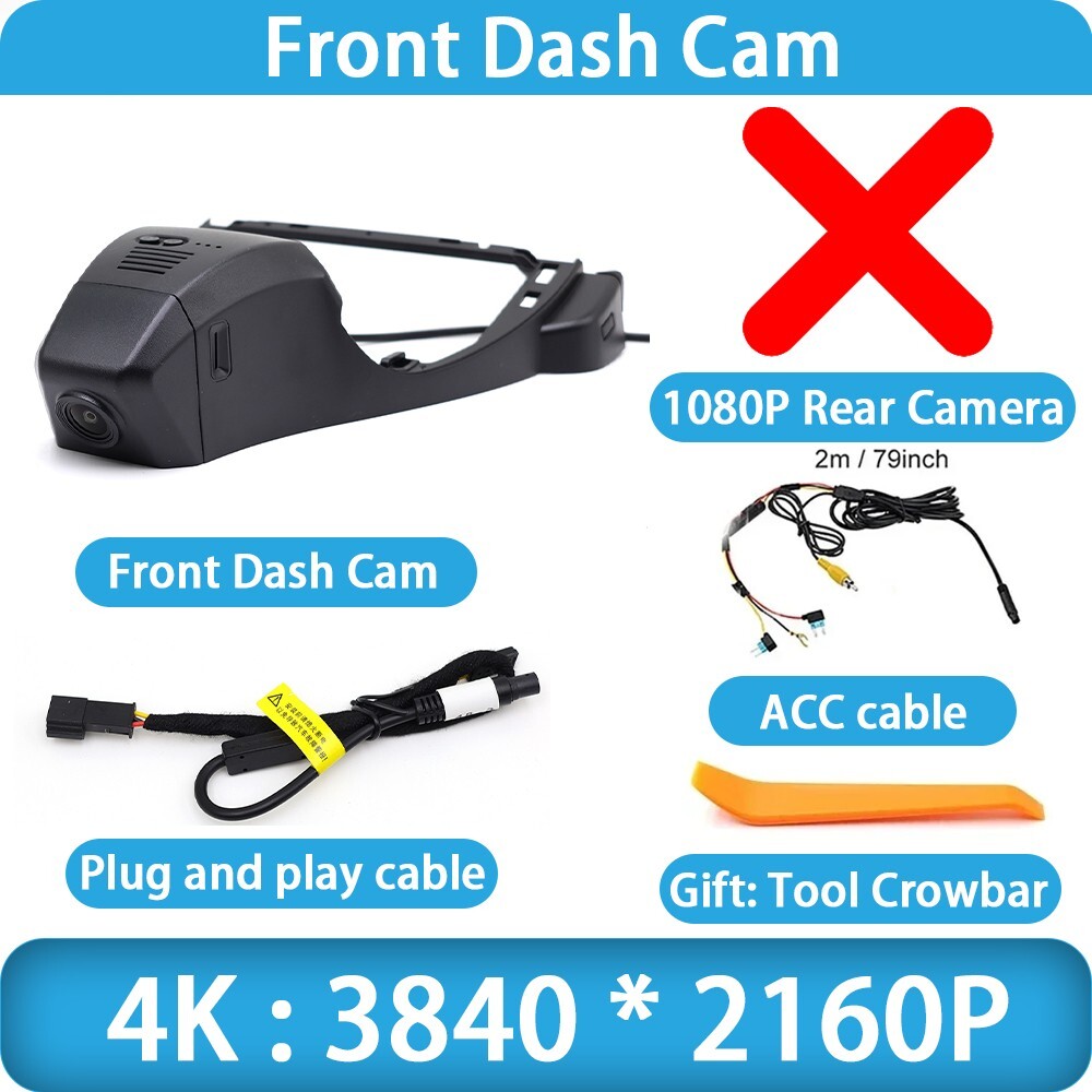 4K Car DVR Dash Cam Camera for Audi Q4 Q5 e-tron e tron 2021 2022 2023 2024 2025