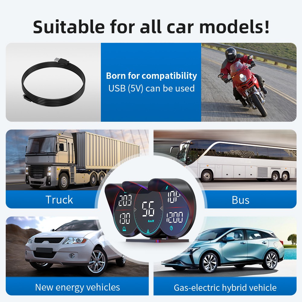 Digital Speedometer With Driving Direction And Altitude For All Vehicles