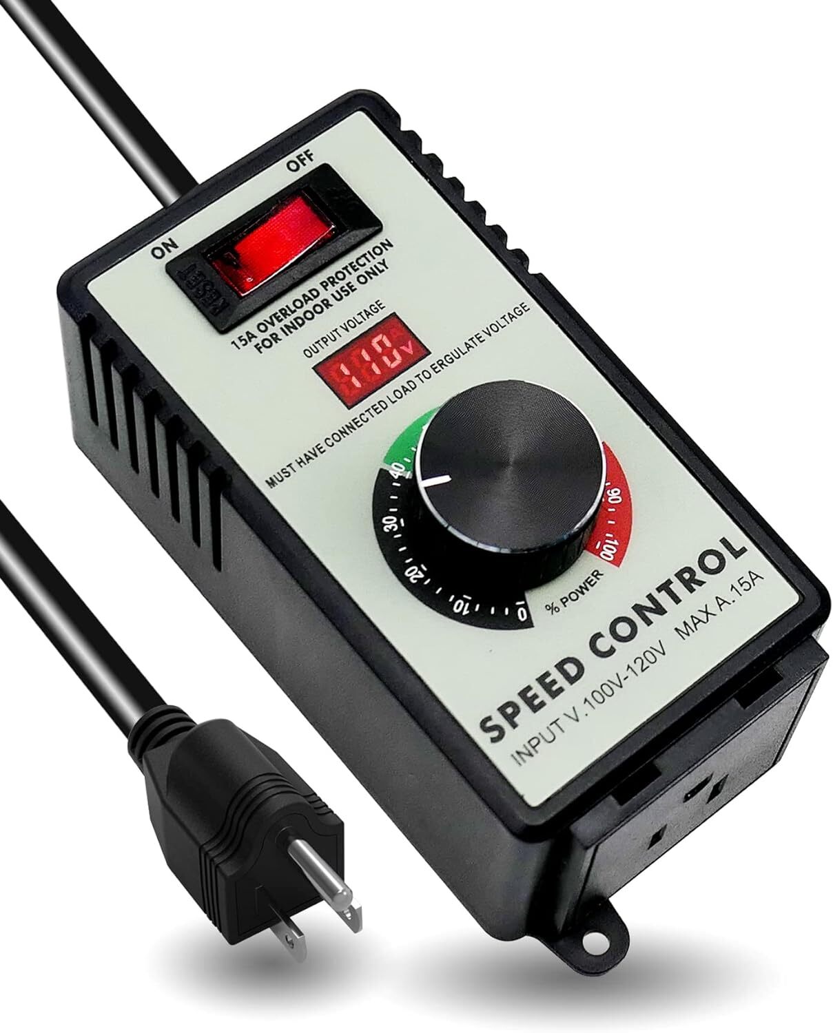 AC 120V Variable Speed Controller Electric for Rheostat Fans Power Tools