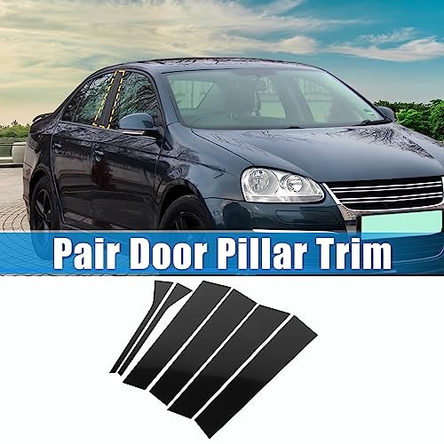 6 Pcs Windshield B Pillar Trim Exterior Garnish Front Rear Left Right for