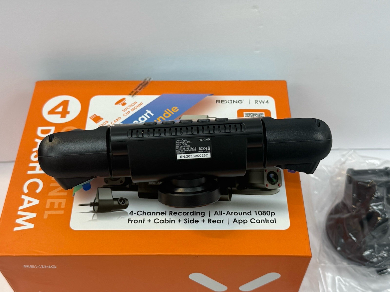Rexing RW4, 4 Channel Recording 1080p Front, Rear, Cabin, Side 4 Channel Dashcam