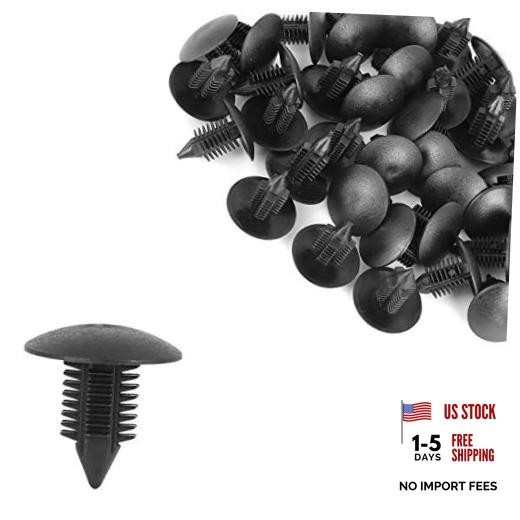 40pcs 9mm Hole Dia Plastic Bolt Rivets Fastener Rivets Bumper Retainer Clips