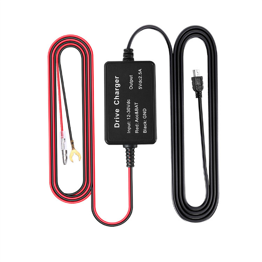 Dash Cam Hardwire Kit Mini Micro USB Charger Hard Wire Cable Fuse for Car DVR