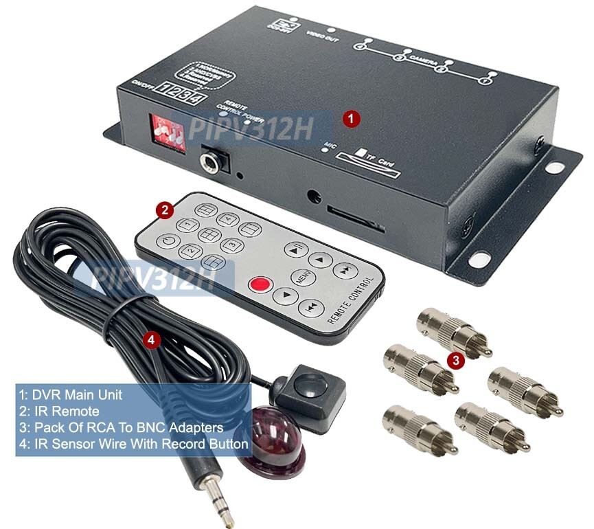 4-Channel Mini HD Surveillance DVR For 1080p AHD CVI TVI CVBS Cameras AVI Record