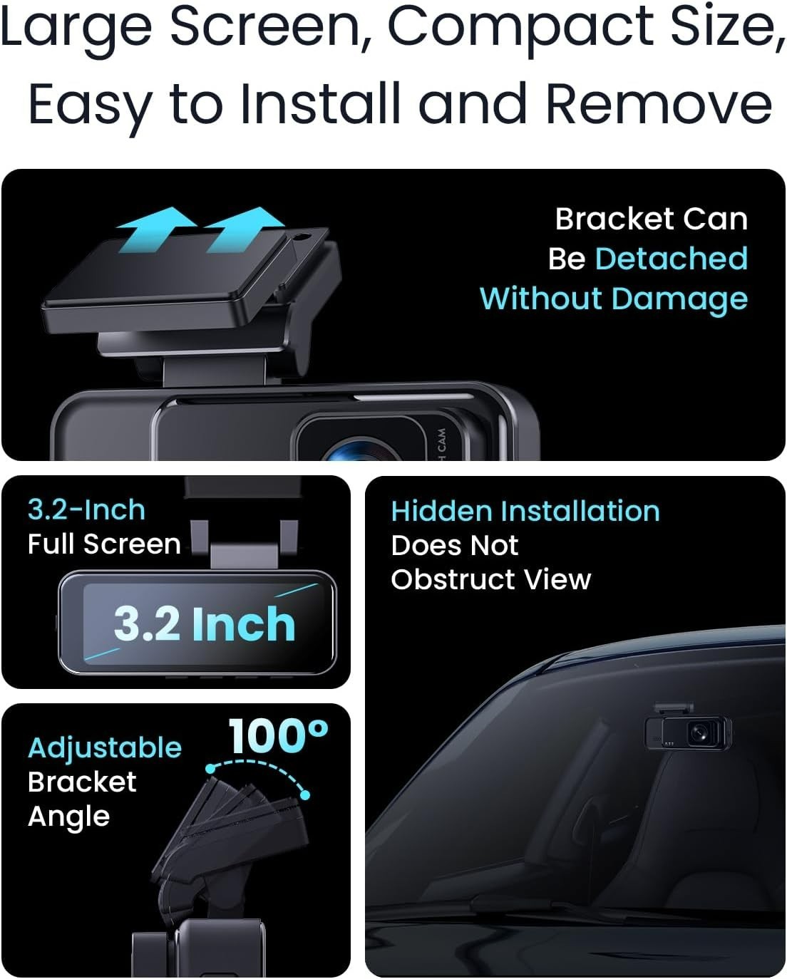 Camara De Seguridad Para Carro Auto lenses Delantero/Trasero/Interior Dash Cam
