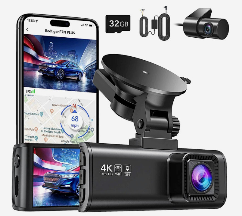 REDTIGER Dash Cam Front and Rear 4K Car Camera Recorder With 24H Parking Mode