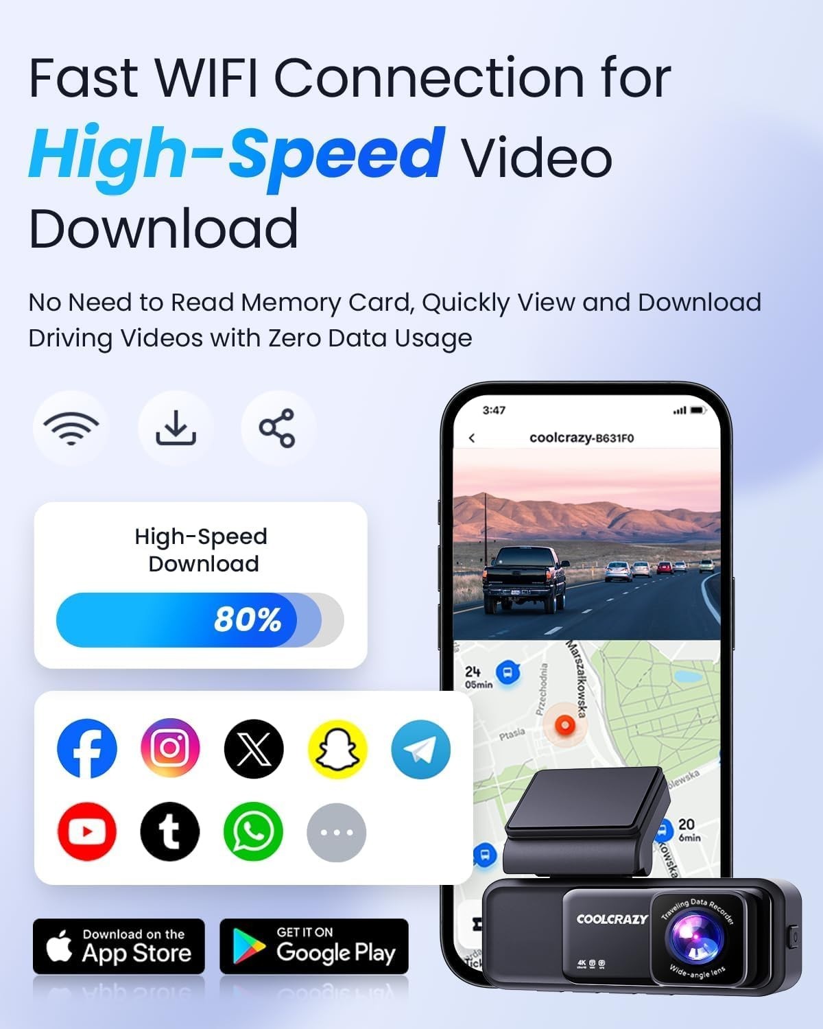 Camara De Seguridad Para Carro Auto lenses Delantero/Trasero/Interior Dash Cam