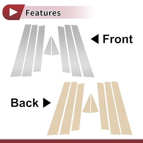8 Pcs Front Rear Left Right Car Door Pillar Window Trim for Subaru Forester