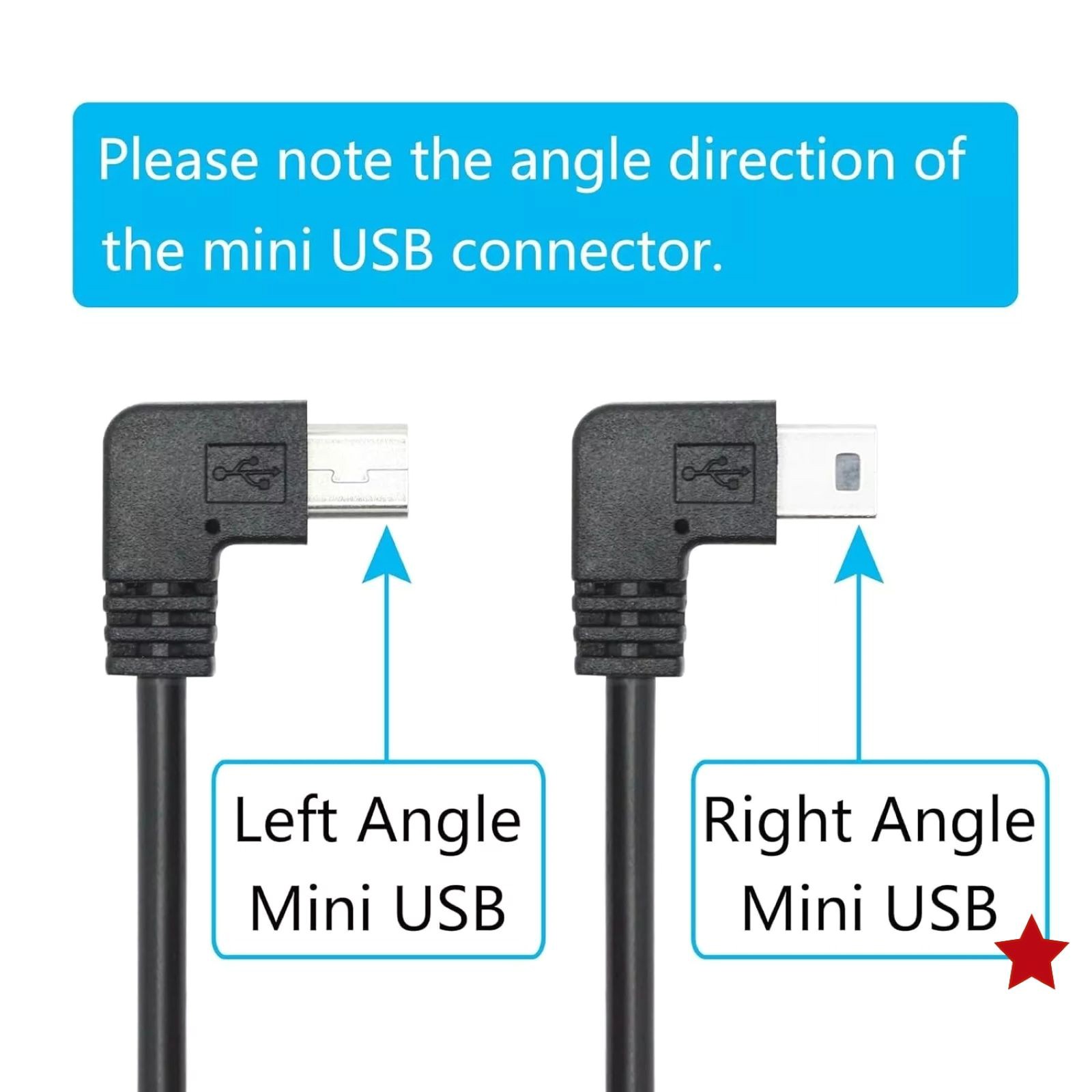 Mini USB Dash Cam Car Charger Cable Power Cord Supply for DVR Camera GPS