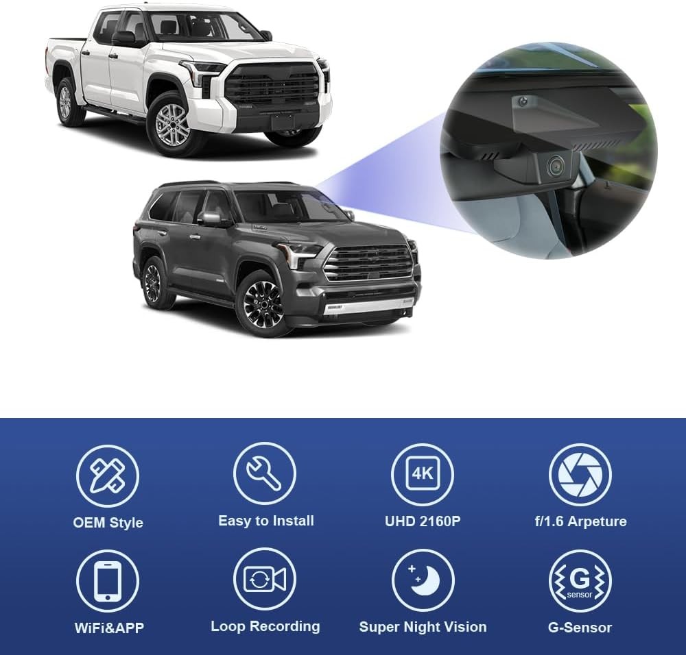 Toyota Tundra OEM Dash Cam 4K 64GB WiFi