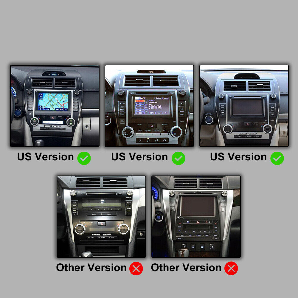 10” Wireless Carplay AndroidAuto Head Unit Upgrade Kit For Toyota Camry 2012-17