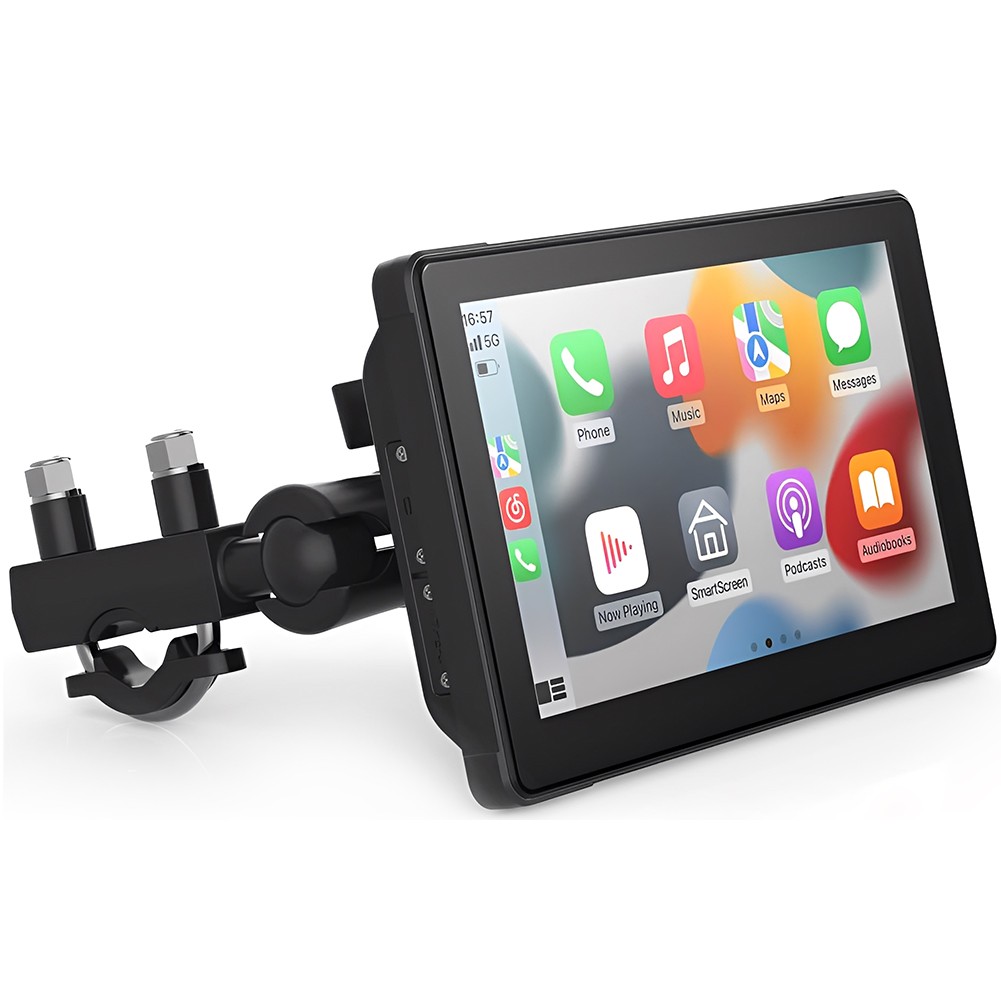 7″Motorcycle Head Unit IP67 Waterproof 1080P Lens w/Carplay Android/Touch Screen