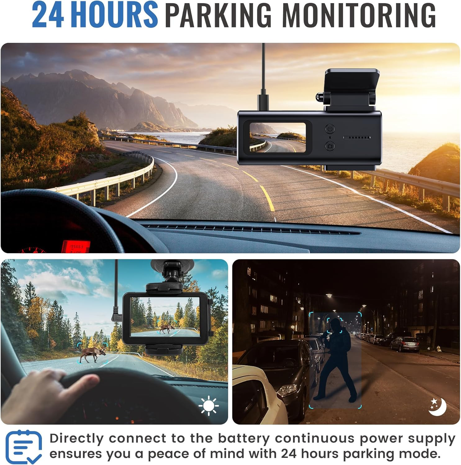 Type-C USB C Port Dash Cam Hardwire Kit, 3-Lead Acc Hard Wire Kit for Dash Camer